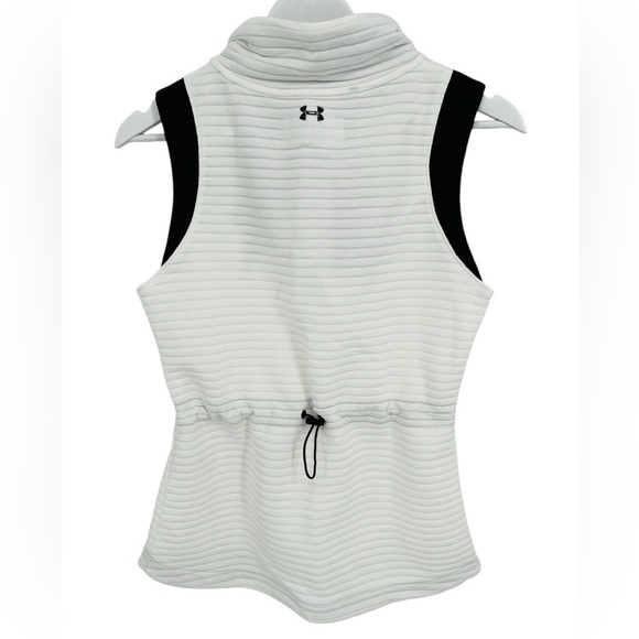 Under Armour Vest XS White Black Trim Daytona UA Storm Cold Gear Cinch Waist NWT - Picture 9 of 13